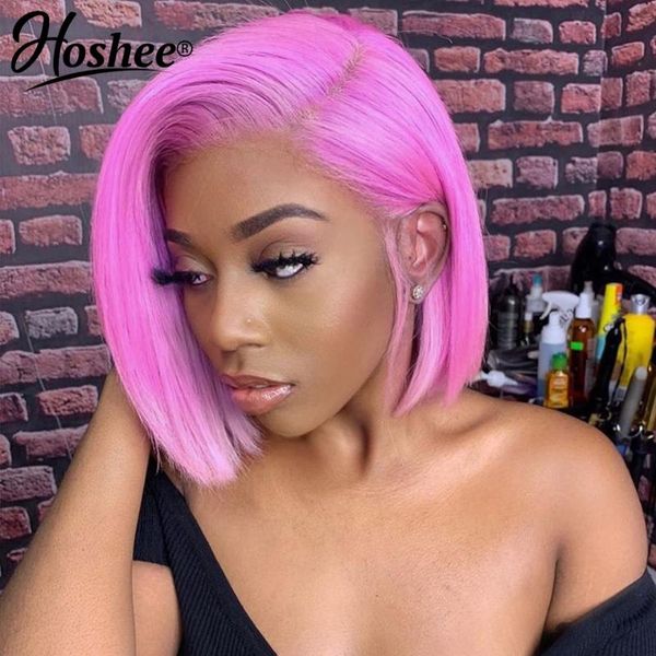 pink lace frontal wig transparent wigs brazilian front bob human hair for women closure, Black;brown
pink lace frontal wig transparent wigs brazilian front bob human hair for women closure, Black;brown