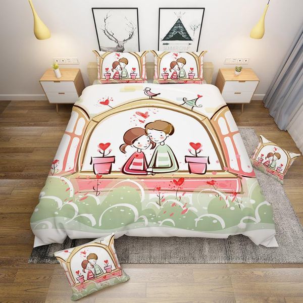 bedding sets lovely cartoon couple printed set romantic duvet cover 240Ã220 soft fabric exquisite beds quilt covers pillowcase 3pcs
bedding sets lovely cartoon couple printed set romantic duvet cover 240Ã220 soft fabric exquisite beds quilt covers pillowcase 3pcs