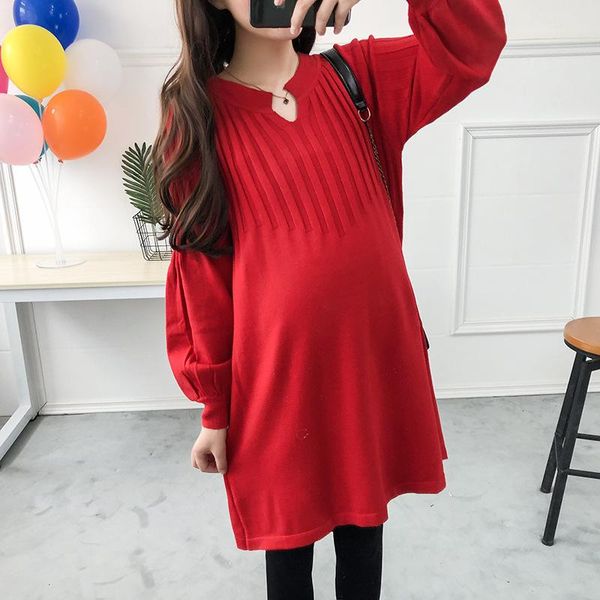 maternity dresses fall 2021 dress loose oversized knitwear long sleeve pullover medium length, White
maternity dresses fall 2021 dress loose oversized knitwear long sleeve pullover medium length, White