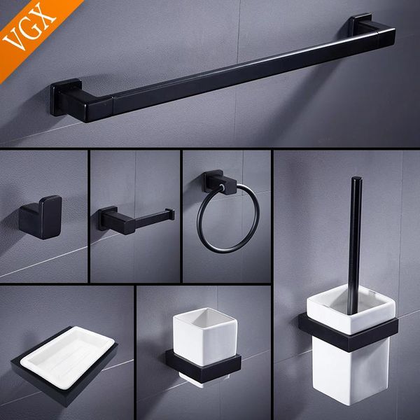 bathroom accessories set of 7, wall mounted bath hardware kit towel ring robe hooks soap dish aluminum mablack b1881t accessory
bathroom accessories set of 7, wall mounted bath hardware kit towel ring robe hooks soap dish aluminum mablack b1881t accessory