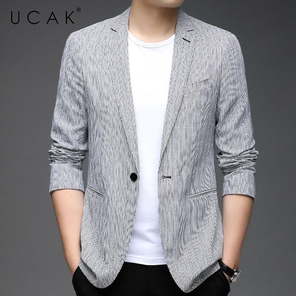 men's suits & blazers ucak brand arrival spring autumn streetwear men blazer clothing casual striped single breasted cotton blzaer jack, White;black
men's suits & blazers ucak brand arrival spring autumn streetwear men blazer clothing casual striped single breasted cotton blzaer jack, White;black