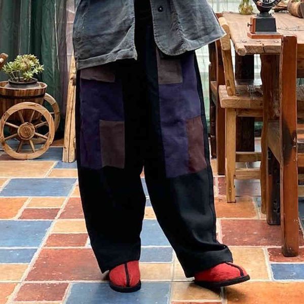 johnature winter patchwork thicken harem pants linen loose vintage elastic mid waist women ankle-length pants 210521, Blue
johnature winter patchwork thicken harem pants linen loose vintage elastic mid waist women ankle-length pants 210521, Blue