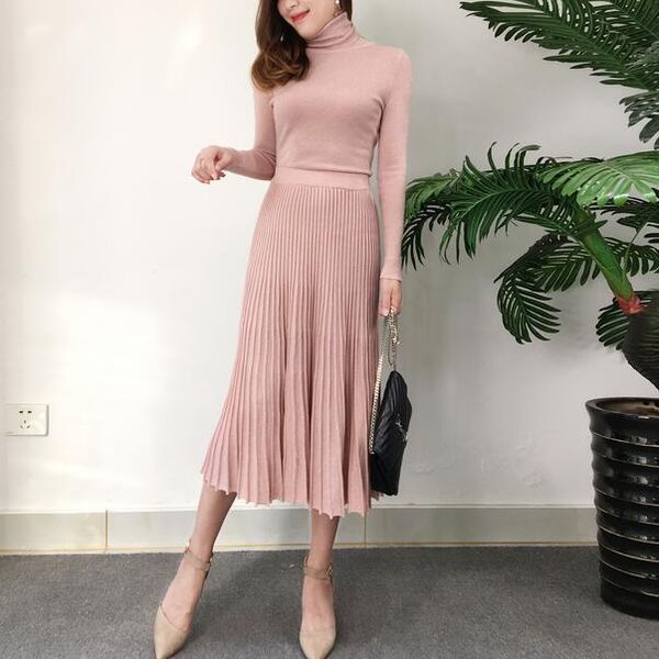 two piece dress woman dresses knitted suit winter turtleneck knitting sweater long sleeve pullover + pleated skirt two-piece sets dc802, White
two piece dress woman dresses knitted suit winter turtleneck knitting sweater long sleeve pullover + pleated skirt two-piece sets dc802, White
