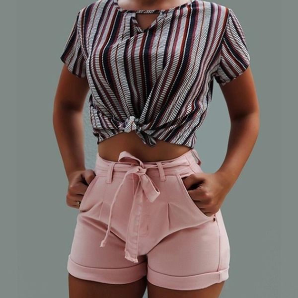 women's shorts 2021 summer women solid color fashion ladies with two pockets sashes high waist casual woman mini short, White;black
women's shorts 2021 summer women solid color fashion ladies with two pockets sashes high waist casual woman mini short, White;black