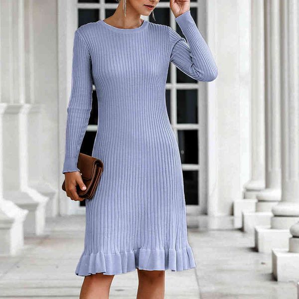 women's knit bottom dress winter autumn ruffled fishtail hip dress women elegant midi sweater a-line ruffles 210514, Black;gray
women's knit bottom dress winter autumn ruffled fishtail hip dress women elegant midi sweater a-line ruffles 210514, Black;gray