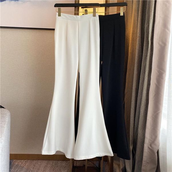 women's pants & capris summer elegant high waist flared ladies trousers white black pink apricot, Black;white
women's pants & capris summer elegant high waist flared ladies trousers white black pink apricot, Black;white