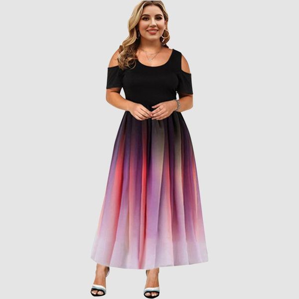 casual dresses plus size solid color women o-neck strapless draw back lace splicing short sleeve dress vestidos de mujer maxi, Black;gray
casual dresses plus size solid color women o-neck strapless draw back lace splicing short sleeve dress vestidos de mujer maxi, Black;gray