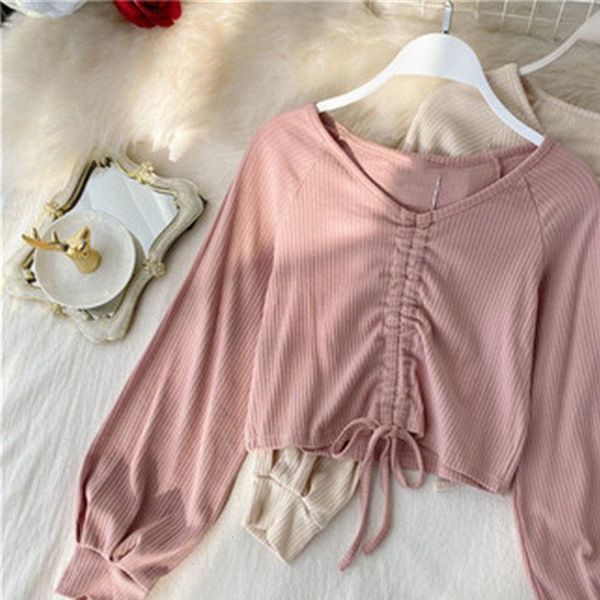 korean blouse women shirts v neck lantern long sleeve drawstring bottom shirt multicolor hollow out tees slim pleat, White
korean blouse women shirts v neck lantern long sleeve drawstring bottom shirt multicolor hollow out tees slim pleat, White