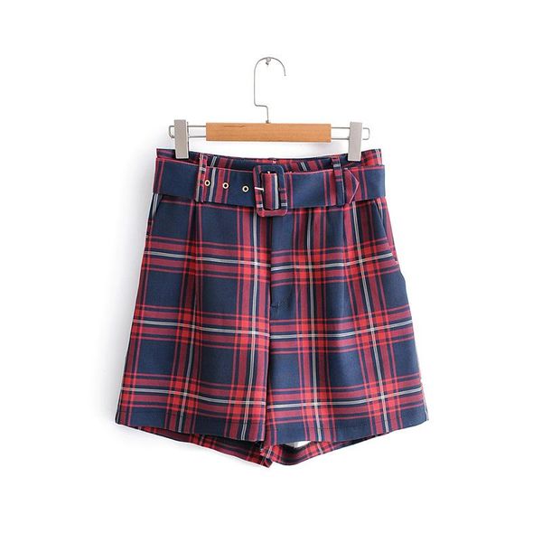 women's shorts autumn women plaid waist drawstring straight short pants 2021 summer outwear elegant casual, White;black
women's shorts autumn women plaid waist drawstring straight short pants 2021 summer outwear elegant casual, White;black