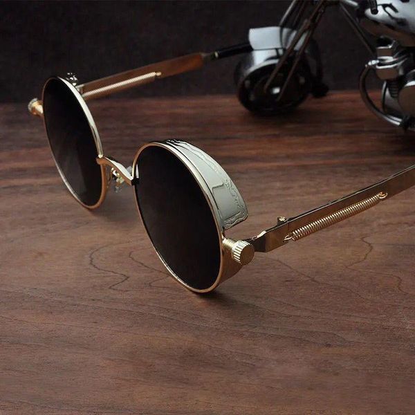 sunglasses classic steampunk 2021 men and women retro round glasses metal fashion uv400, White;black
sunglasses classic steampunk 2021 men and women retro round glasses metal fashion uv400, White;black