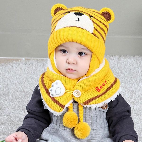 caps & hats toddler baby cute cartoon bear embroidered winter warm knitted hat earflap neckerchief kids ear protection cap beanie, Yellow
caps & hats toddler baby cute cartoon bear embroidered winter warm knitted hat earflap neckerchief kids ear protection cap beanie, Yellow