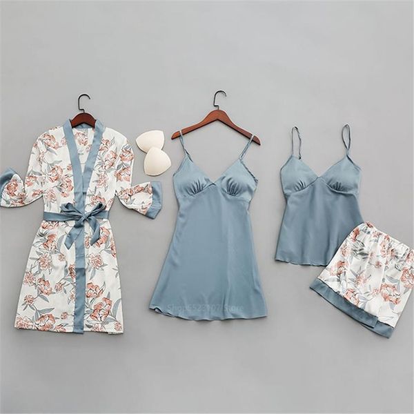 9style womens sleepwears lingerie pyjamas robe printing floral women long sleeve clothing nightgowns pijama with chest pads sets, Black;red
9style womens sleepwears lingerie pyjamas robe printing floral women long sleeve clothing nightgowns pijama with chest pads sets, Black;red