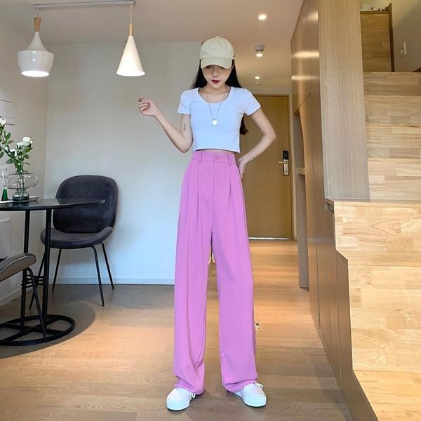 high waist wide leg pants women streetwear suit loose full-length straight trousers pantalon summer autumn spring femme women's & capri, Black;white
high waist wide leg pants women streetwear suit loose full-length straight trousers pantalon summer autumn spring femme women's & capri, Black;white