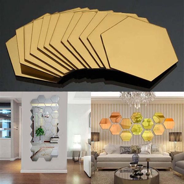 wall stickers 12pcs/pack hexagonal mirror removable sticker 3d tile decal diy home room decor
wall stickers 12pcs/pack hexagonal mirror removable sticker 3d tile decal diy home room decor