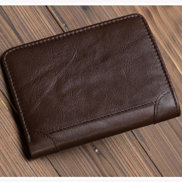 wallets genuine leather men bifold wallet pocket multi-card holder retro simple short designer male mini purse, Red;black
wallets genuine leather men bifold wallet pocket multi-card holder retro simple short designer male mini purse, Red;black