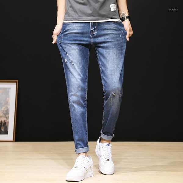 men's jeans casual ripped four seasons slim-fit feet pants slimming stretch denim trousers classic blue
men's jeans casual ripped four seasons slim-fit feet pants slimming stretch denim trousers classic blue