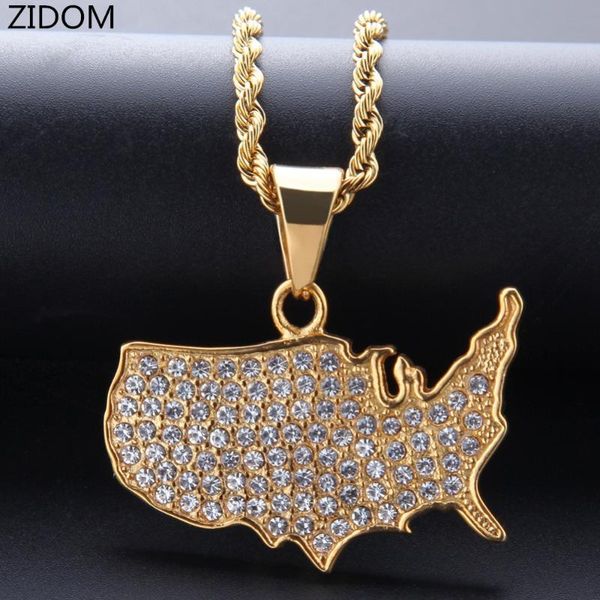 pendant necklaces men hip hop iced out map of america shape stainless steel fashion hiphop charm necklace jewelry gifts, Silver
pendant necklaces men hip hop iced out map of america shape stainless steel fashion hiphop charm necklace jewelry gifts, Silver