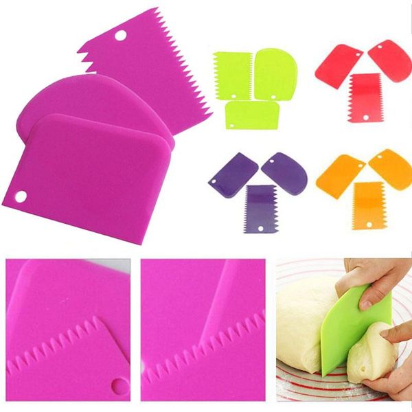 3pcs/set dough icing fondant scraper cake tools decorating baking pastry plain smooth jagged edge spatulas cutter &
3pcs/set dough icing fondant scraper cake tools decorating baking pastry plain smooth jagged edge spatulas cutter &