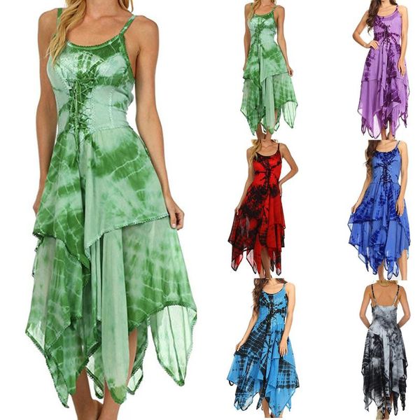 women's swimwear 2021 summer beach holiday sundress women print irregular casual dress suspenders romantic tie-dye skirt boho, White;black
women's swimwear 2021 summer beach holiday sundress women print irregular casual dress suspenders romantic tie-dye skirt boho, White;black