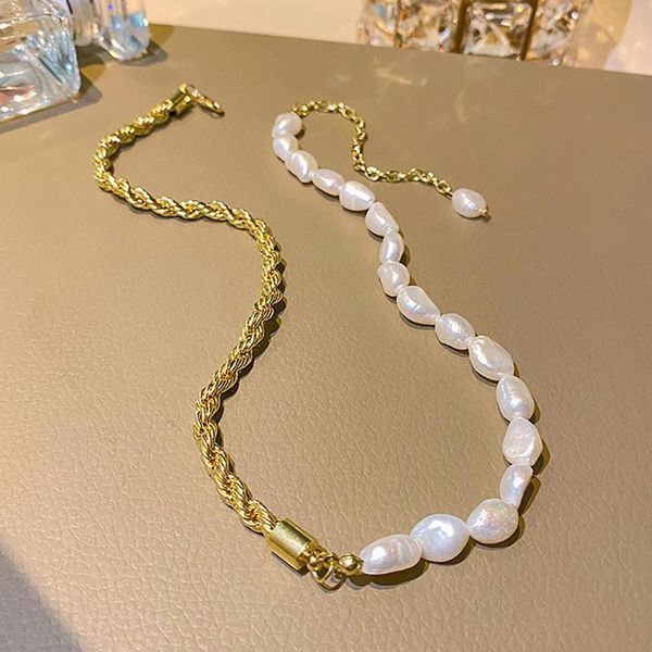 pendant necklaces europe and united states light luxury baroque wind natural pearl necklace stylish women's temperament, Silver
pendant necklaces europe and united states light luxury baroque wind natural pearl necklace stylish women's temperament, Silver