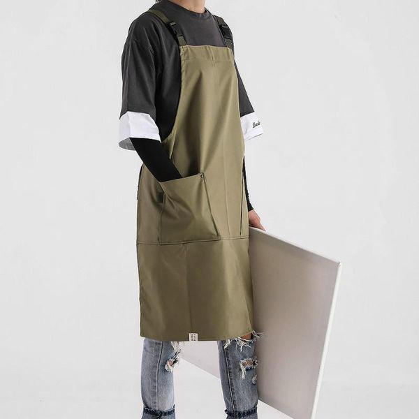 aprons kitchen waterproof cooking apron canvas bib coverall cotton type h baking accessories restaurant work water and oil proof clothe 
aprons kitchen waterproof cooking apron canvas bib coverall cotton type h baking accessories restaurant work water and oil proof clothe
