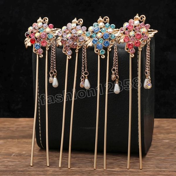 rhinestone flower hair stick for women vintage crystal hairpin jewelry with party girls fashion hair pins, Golden;silver
rhinestone flower hair stick for women vintage crystal hairpin jewelry with party girls fashion hair pins, Golden;silver