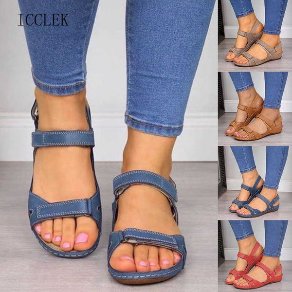 new fashion ladies sandals soft stitching ladies sandals comfortable flat sandals open toe beach shoes women's slippers sandal y0721, Black