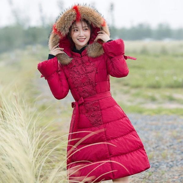 women's down & parkas winter jacket women fur collar warm thick embroidery slim long coat female casual fashion plus size overcoat jack, Black
women's down & parkas winter jacket women fur collar warm thick embroidery slim long coat female casual fashion plus size overcoat jack, Black