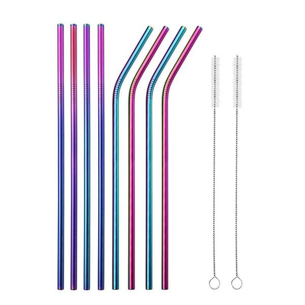 metal reusable straws stainless steel drinking with cleaning brush for smoothie milkshake cocktail and drinks
metal reusable straws stainless steel drinking with cleaning brush for smoothie milkshake cocktail and drinks
