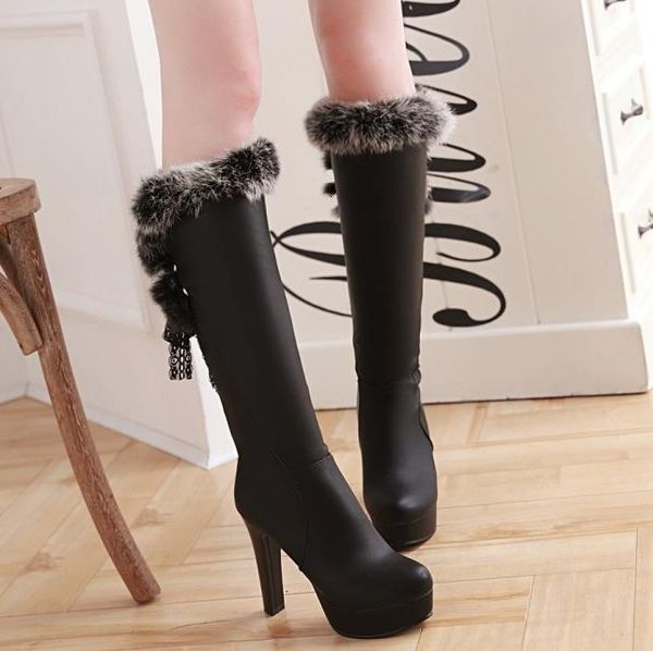 size 32 to 42 43 with box black white fur back lace up chunky heel knee high boots thick plush
size 32 to 42 43 with box black white fur back lace up chunky heel knee high boots thick plush