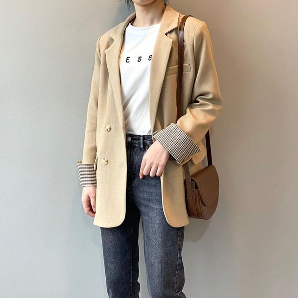 women's suits & blazers black blazer women korean style elegant vintage notched fashion women's 2021 office ladies cyber y2k clothe, White;black
women's suits & blazers black blazer women korean style elegant vintage notched fashion women's 2021 office ladies cyber y2k clothe, White;black