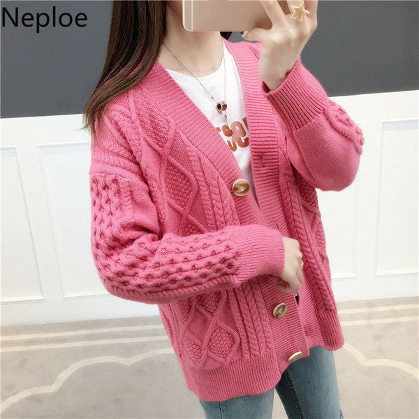women's knits & tees neploe women sweater cardigan long sleeve v-neck single breasted pull femme autumn winter korean twist knitted coa, White
women's knits & tees neploe women sweater cardigan long sleeve v-neck single breasted pull femme autumn winter korean twist knitted coa, White