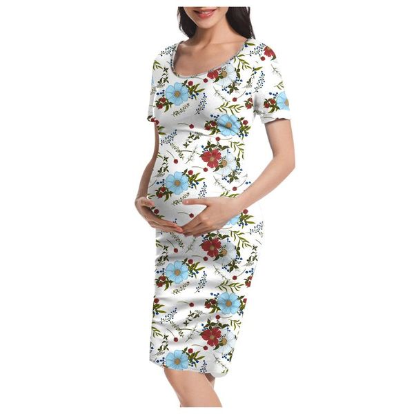 fashion floral print pregnant woman dress short sleeve bodycon pregnancy maternity elegant nursing clothing casual clothes dresses, White
fashion floral print pregnant woman dress short sleeve bodycon pregnancy maternity elegant nursing clothing casual clothes dresses, White