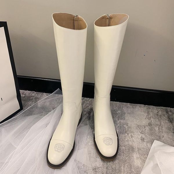 boots 2021 fashion knee- high leather round-toe camellias pile warm middle heel straight winter women, Black
boots 2021 fashion knee- high leather round-toe camellias pile warm middle heel straight winter women, Black