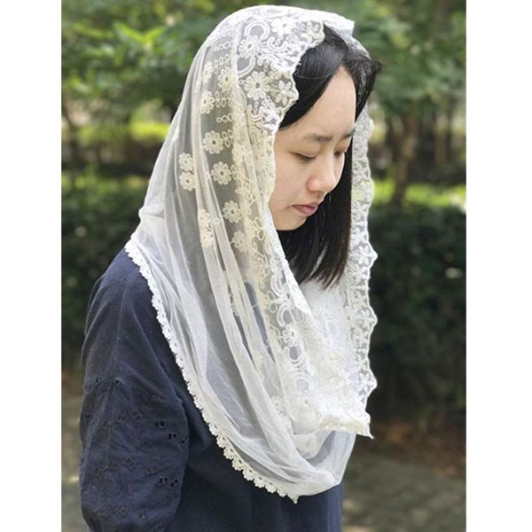 bridal veils rounded ivory lace chapel infinity veil catholic mantilla for church floral embroidered latin mass de novia negra, Black
bridal veils rounded ivory lace chapel infinity veil catholic mantilla for church floral embroidered latin mass de novia negra, Black