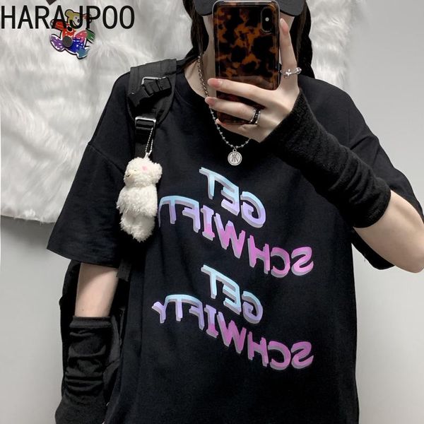 women's t-shirt harajpoo women t-shirts summer korean version ins street gradient english letter print couple wild loose short-sleeved, White
women's t-shirt harajpoo women t-shirts summer korean version ins street gradient english letter print couple wild loose short-sleeved, White