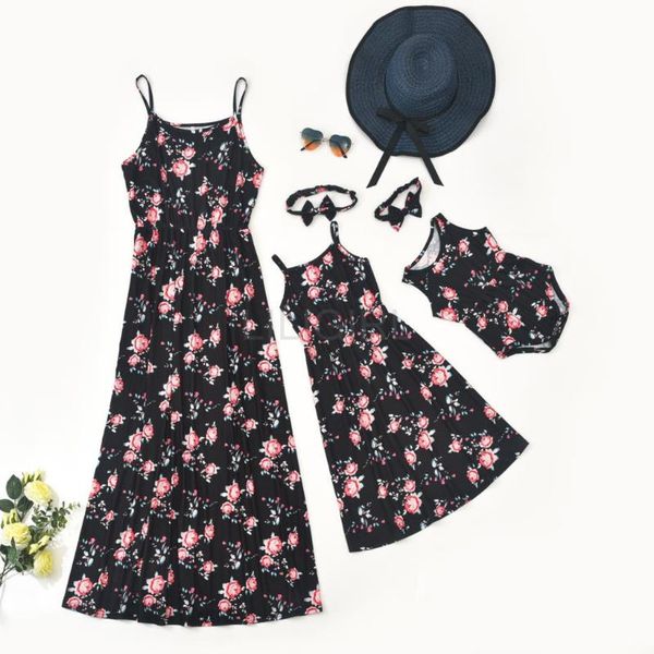 family matching outfits mother daughter dresses sling print long skirt floral mommy and me clothes look baby girls dress, Blue
family matching outfits mother daughter dresses sling print long skirt floral mommy and me clothes look baby girls dress, Blue