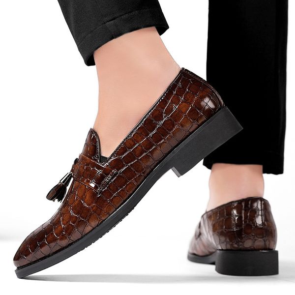 dress shoes fashion men breathable comfortable leather casual tassel loafers elegantes slip on male driving x9k2, Black
dress shoes fashion men breathable comfortable leather casual tassel loafers elegantes slip on male driving x9k2, Black
