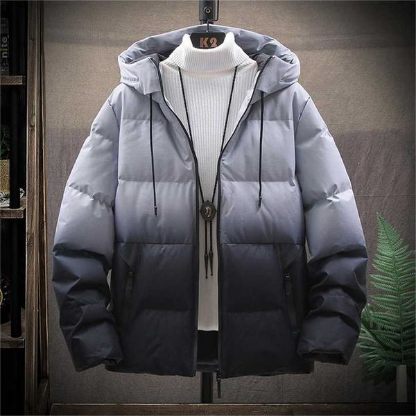winter jacket men hooded thick warm cotton fashion gradient color m-5xl casual windproof parka chaqueta hombres 211126, Black;brown
winter jacket men hooded thick warm cotton fashion gradient color m-5xl casual windproof parka chaqueta hombres 211126, Black;brown
