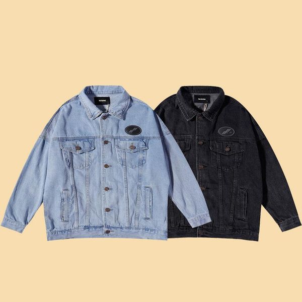 men's jackets high street brand weiidone 21ss vintage washed denim jacket clothing techwear women's spring, Black;brown
men's jackets high street brand weiidone 21ss vintage washed denim jacket clothing techwear women's spring, Black;brown
