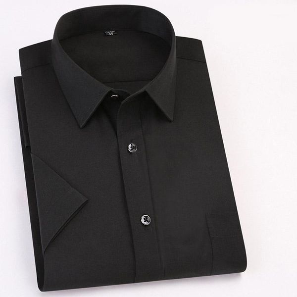 big size men clothing summer shirt business office short sleeve formal shirts for fashion blouses men's dress, White;black
big size men clothing summer shirt business office short sleeve formal shirts for fashion blouses men's dress, White;black