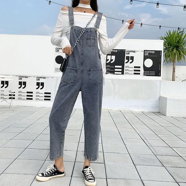 women's jumpsuits & rompers denim bib pants overalls womens streetwear y2k jeans korean casual trousers autumn style high waist big poc, Black;white
women's jumpsuits & rompers denim bib pants overalls womens streetwear y2k jeans korean casual trousers autumn style high waist big poc, Black;white