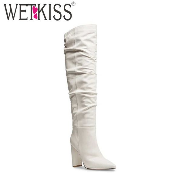 wetkiss fashion ladies knee boots thick high heels shoes woman pointed toe over knee boot winter shoes slip on female big size 210630, Black
wetkiss fashion ladies knee boots thick high heels shoes woman pointed toe over knee boot winter shoes slip on female big size 210630, Black