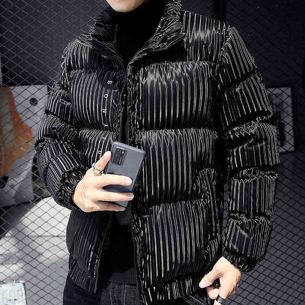 down jacket 80 men's 2021 winter bright face fashion brand thickened stripe coat stand collar casual short, Black
down jacket 80 men's 2021 winter bright face fashion brand thickened stripe coat stand collar casual short, Black
