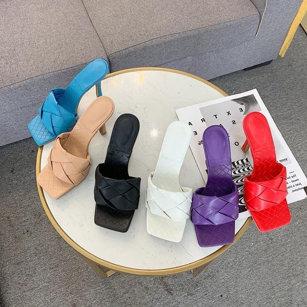 slippers women mules slipper 2021 summer square toe high heel ladies sandal weave quality stiletto dress shoes slides, Black
slippers women mules slipper 2021 summer square toe high heel ladies sandal weave quality stiletto dress shoes slides, Black