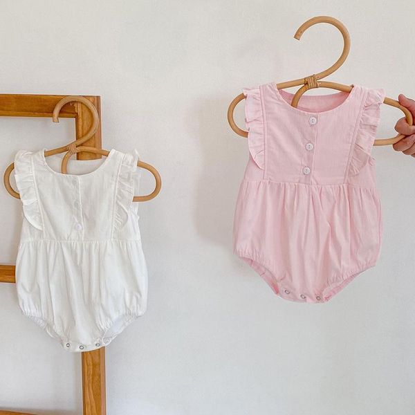 rompers summer born baby girl bodysuits sleeveless solid color cotton infant girls jumpsuit one piece outfit clothes, Blue
rompers summer born baby girl bodysuits sleeveless solid color cotton infant girls jumpsuit one piece outfit clothes, Blue