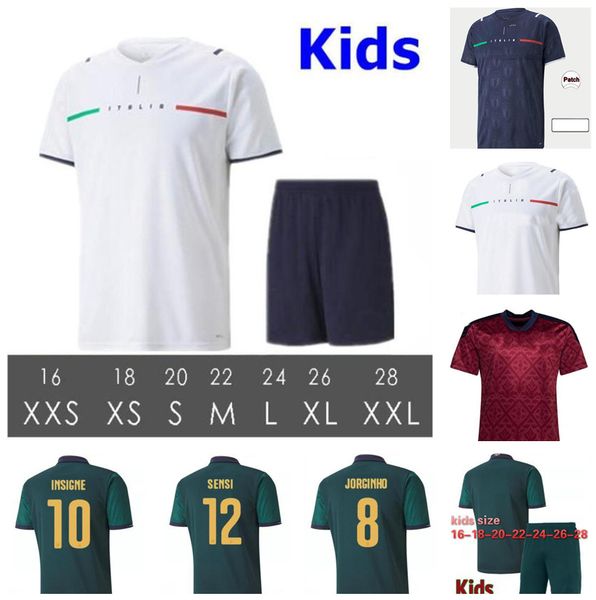 man kids kit 21 22 player version italy soccer jerseys home barella sensi insigne italia away white third chiellini belotti maillot de foot, Black;yellow
man kids kit 21 22 player version italy soccer jerseys home barella sensi insigne italia away white third chiellini belotti maillot de foot, Black;yellow