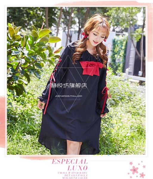 casual dresses puppet doll retro gothic op dark girl bow tie dress hepburn daily lolita, Black;gray
casual dresses puppet doll retro gothic op dark girl bow tie dress hepburn daily lolita, Black;gray