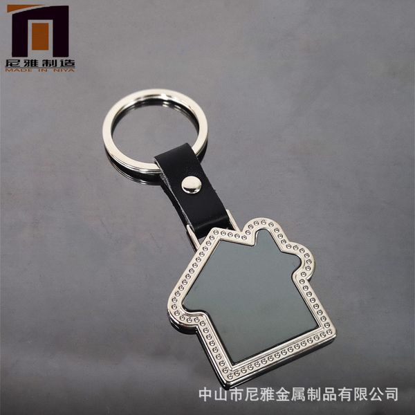 factory advertising creative gift leather house metal keychain
factory advertising creative gift leather house metal keychain