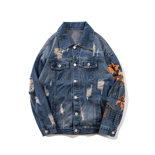 men's jackets hop vintage denim hip bomber ripped holes jeans jacket streetwear mens distressed, Black;brown
men's jackets hop vintage denim hip bomber ripped holes jeans jacket streetwear mens distressed, Black;brown